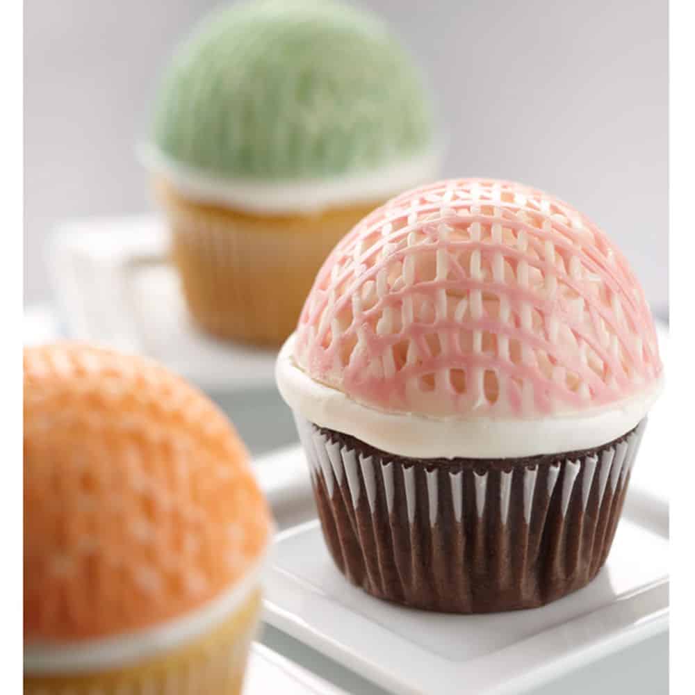 Lattice Candy Shell Cupcakes