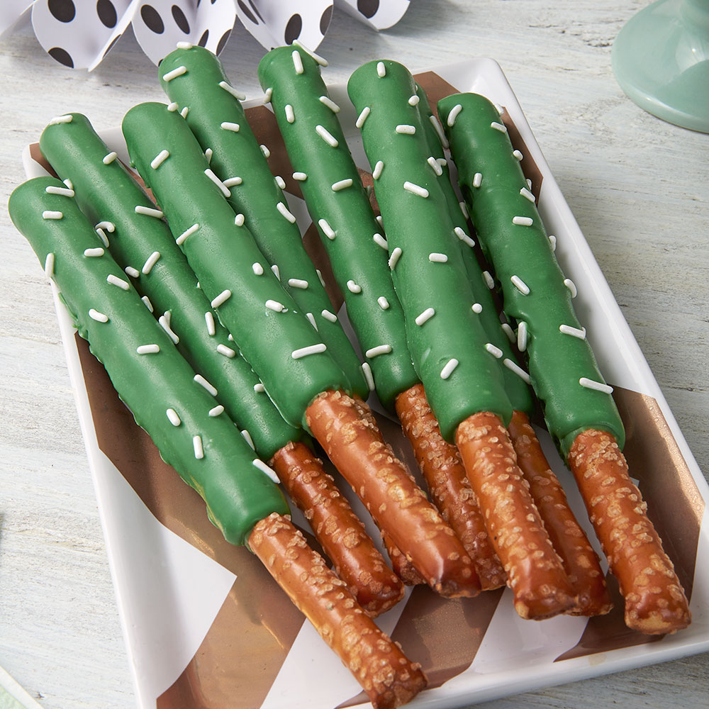 Candy Covered Cactus Pretzels