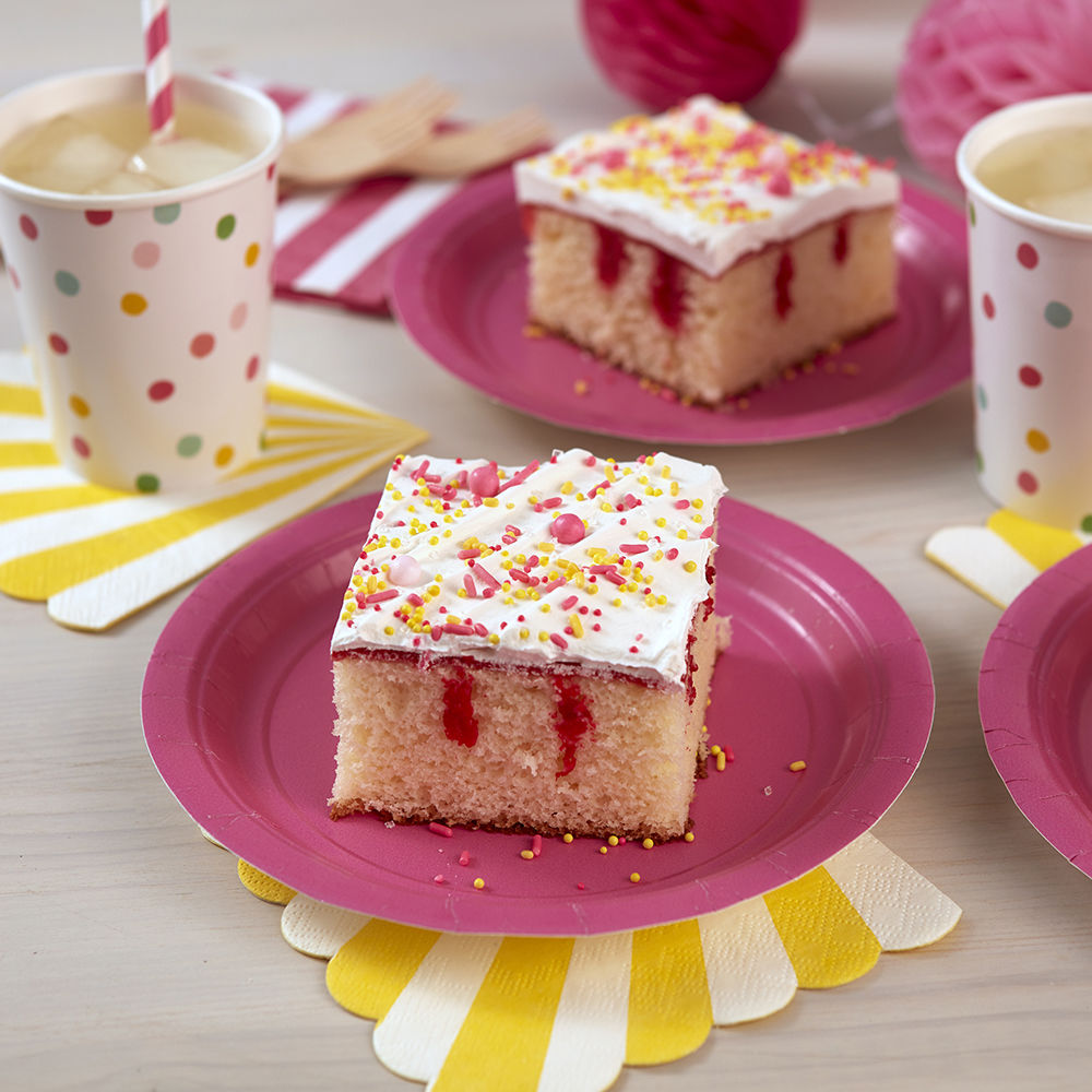 Strawberry Lemonade Poke Cake