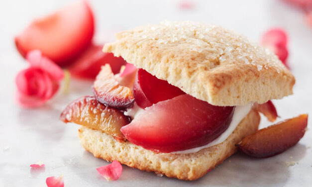 Roasted Plum Shortcake