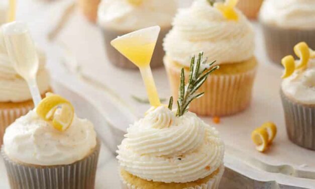 Orange & Rosemary Gimlet Cupcakes