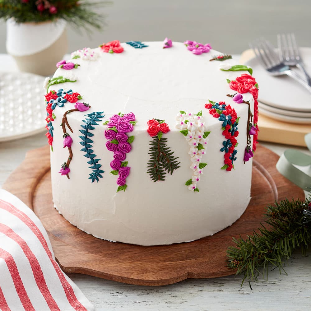 Floral Christmas Cake