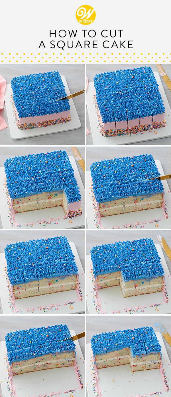 How to Cut a Square Cake | Our Baking Blog: Cake, Cookie & Dessert ...