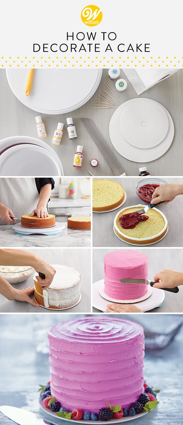 5 bước steps to decorate a cake từng bước một cho một chiếc bánh thật đặc biệt