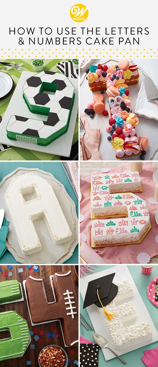 How to Use the Letters and Numbers Cake Pan, Wilton's Baking Blog