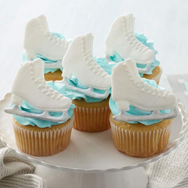 Ice Skate Cupcakes