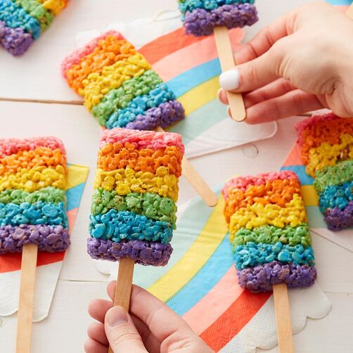 Rainbow Rice Crispy treats