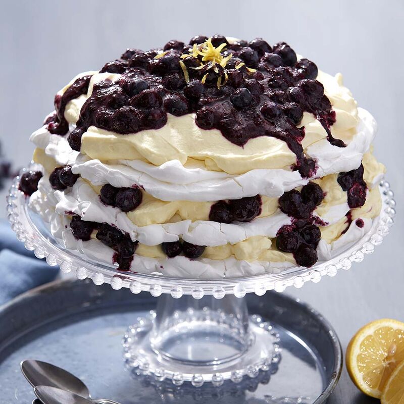 Blueberry lemon pavlova