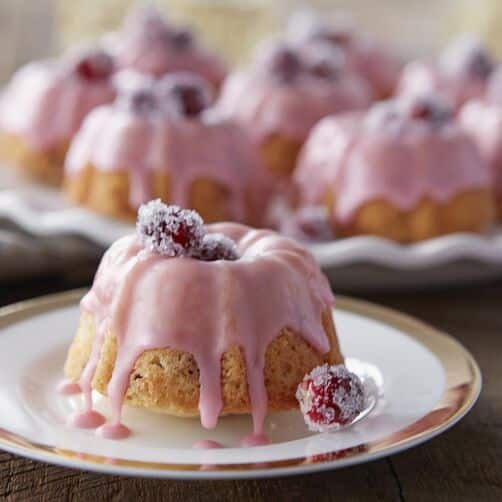 Mini cranberry pound cakes