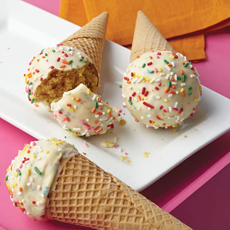 Birthday cone cake pops