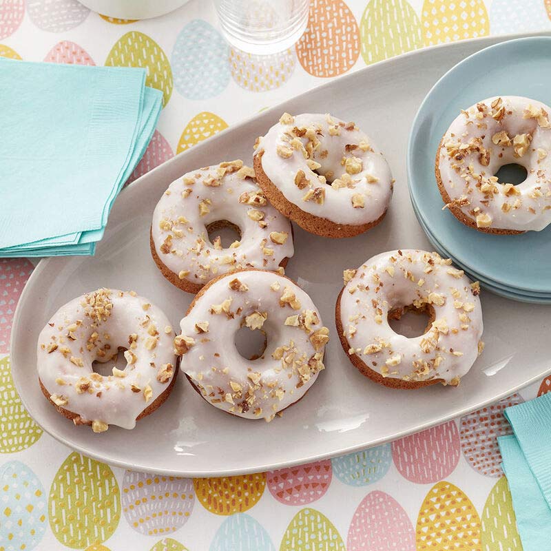 Carrot cake donuts with cream cheese frosting