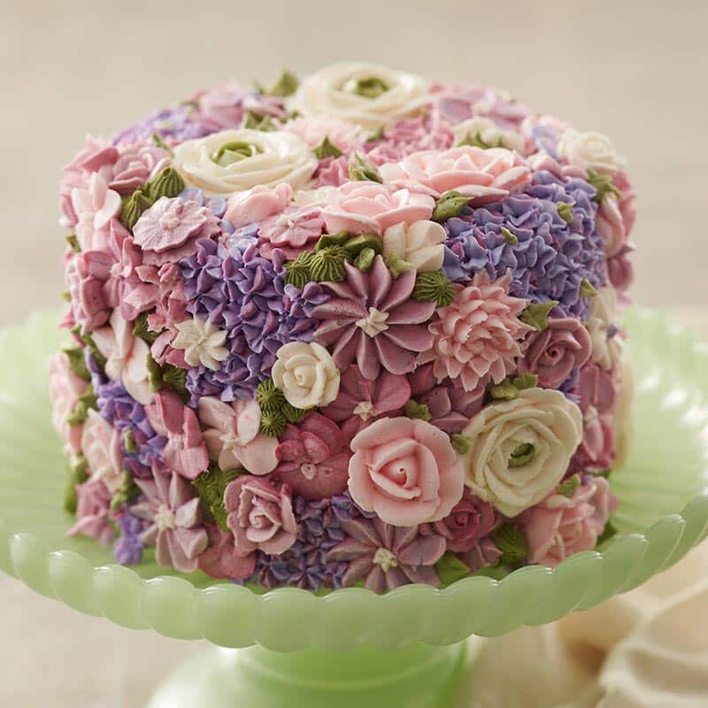 happy birthday flower cake bouquet