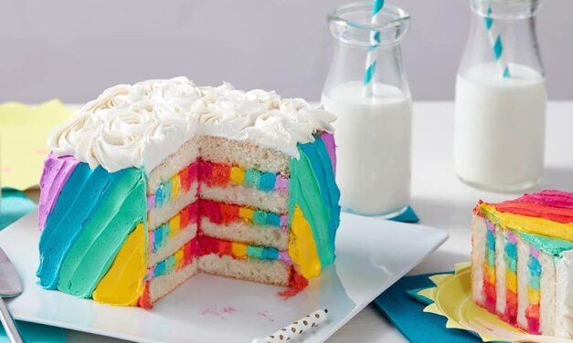 How To Make A Buttercream Rosettes & Rainbow Cake