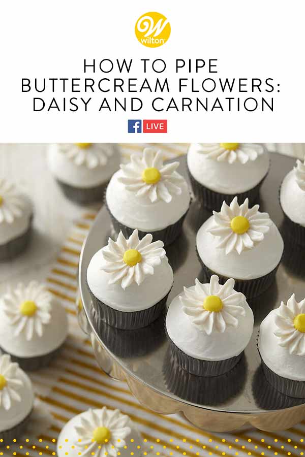 how to pipe a buttercream flowers daisy and carnation