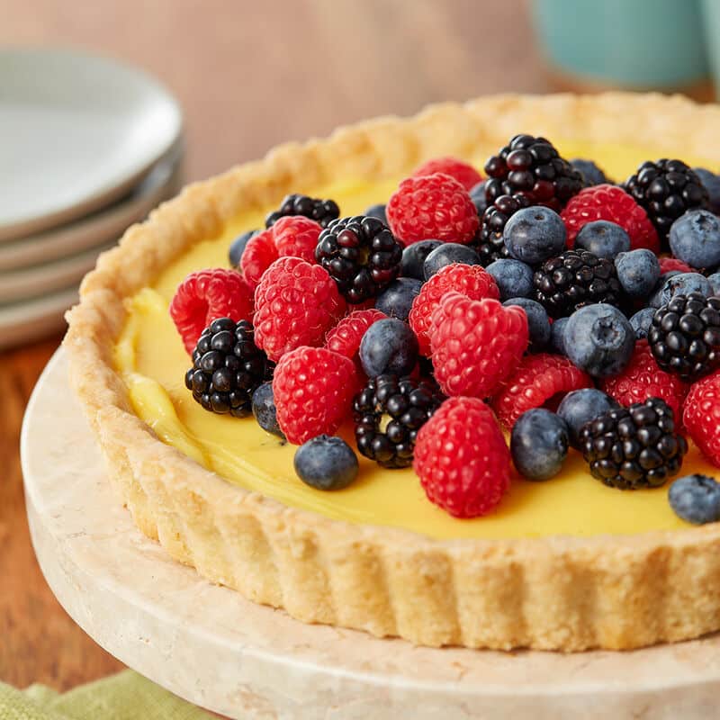 mixed berry fruit tart