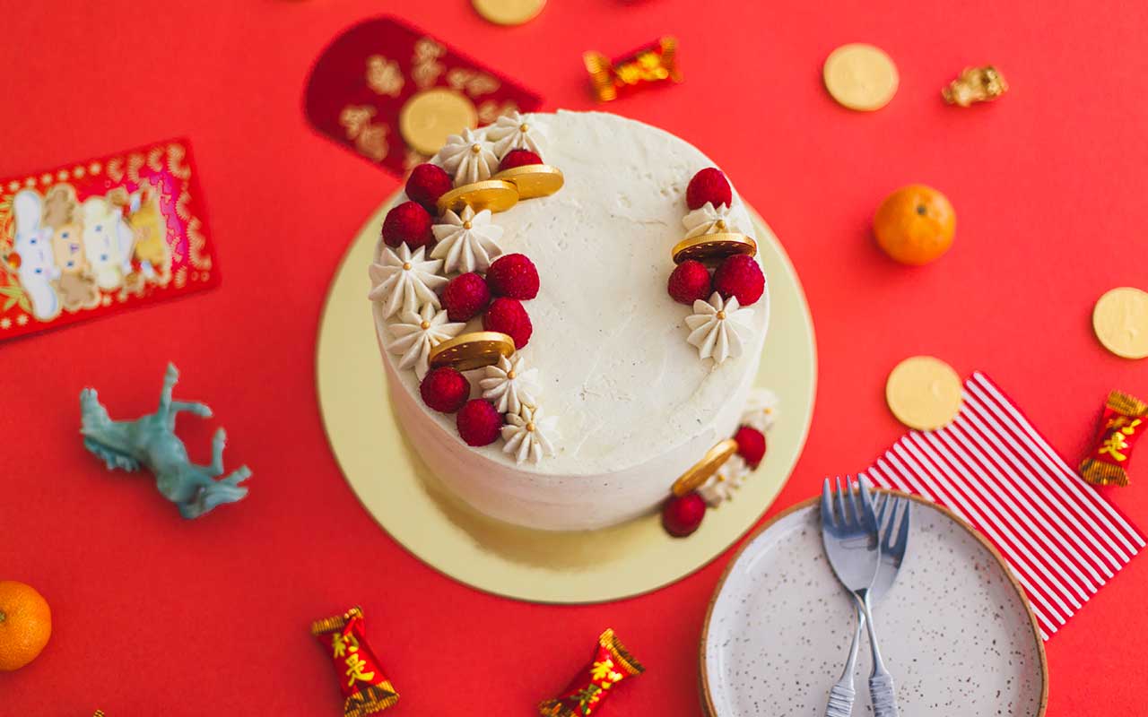 [Ganso Shop] Chinese New Year Delicious Whipped Cream Birthday Cake