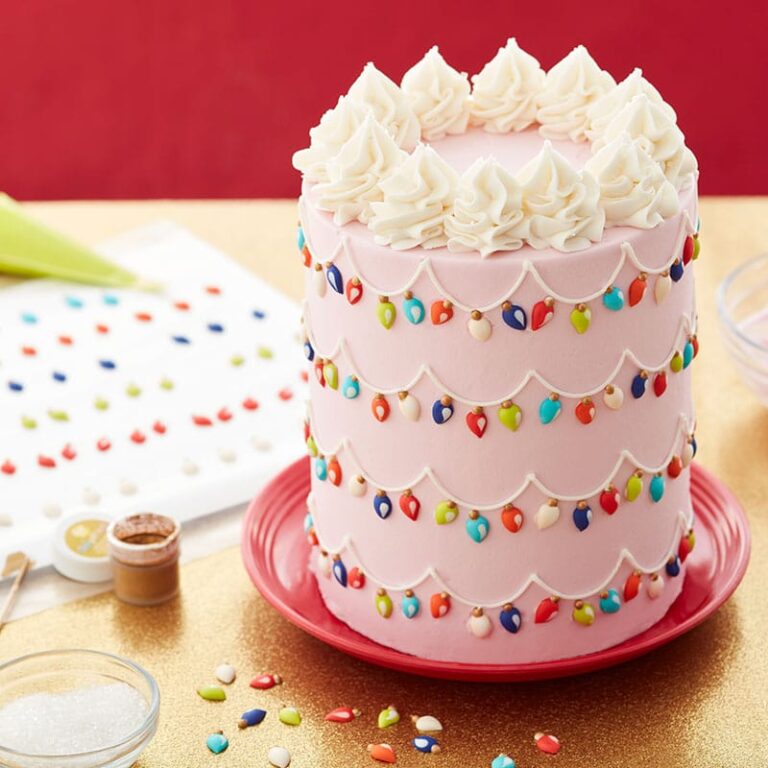 How to Make String of Christmas Lights Cake Wilton's Baking Blog