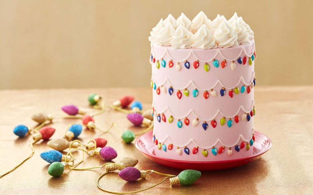How to Make String of Christmas Lights Cake Wilton's Baking Blog