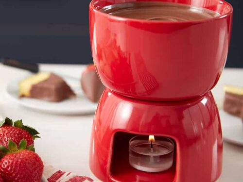 Staub Fondue Vintage Wilton 12 Pc Dessert Fondue Set White Ceramic