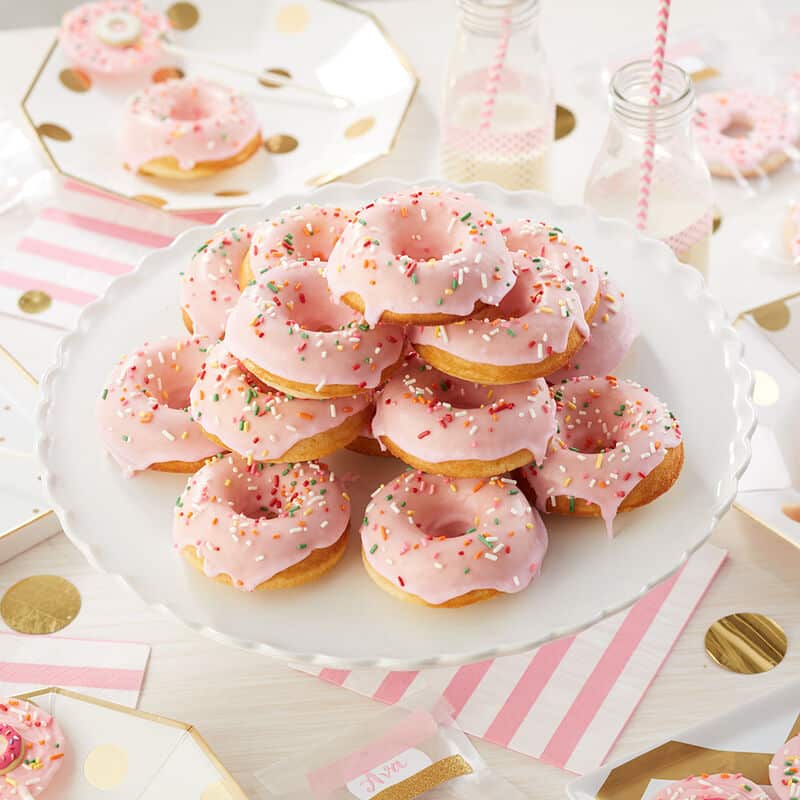 pink donut cake