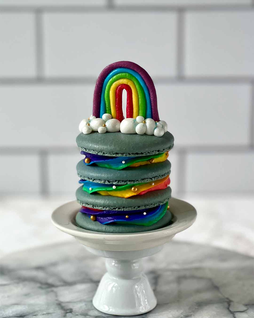 rainbow macaroons