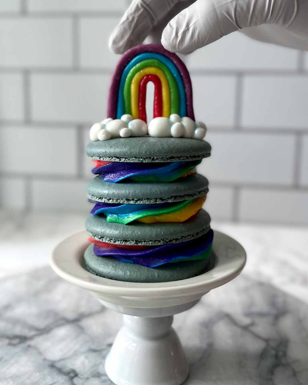 rainbow macaroons