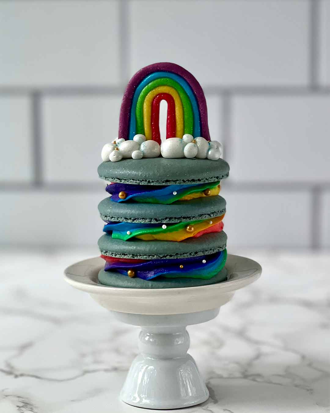 rainbow macaroons